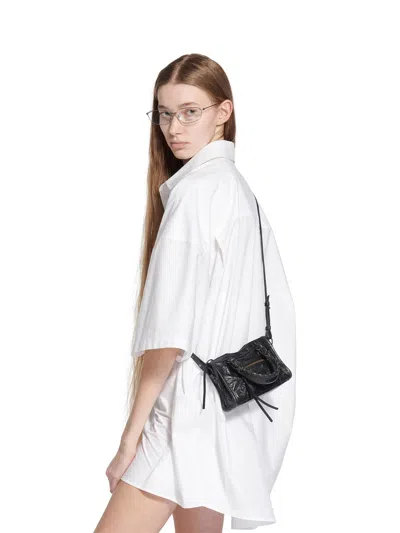 Balenciaga Nano Leather Le City Top-handle Bag In Black