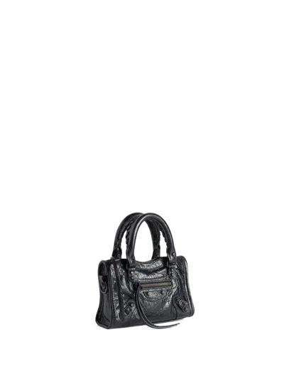 Balenciaga Nano Leather Le City Top-handle Bag In Black