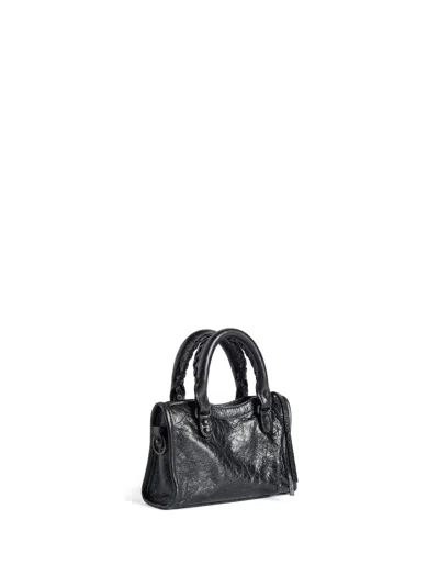 Balenciaga Nano Leather Le City Top-handle Bag In Black