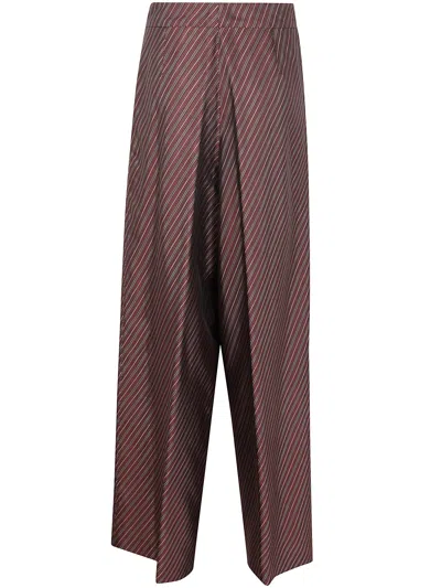 Dries Van Noten Women Pamplona Wide Leg Trousers In Red