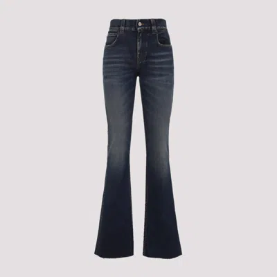 Balenciaga Blue Cotton-blend Clothing Jeans In Blue