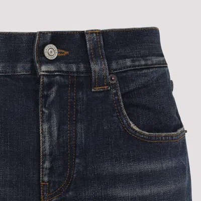 Balenciaga Blue Cotton-blend Clothing Jeans In Blue