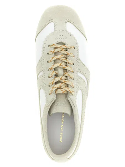 Dries Van Noten Leather Sneaker In Gray