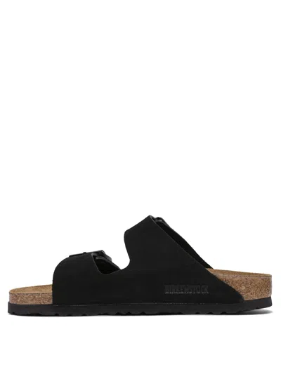 Birkenstock Arizona Suede Sandals With Buckled-straps In Black