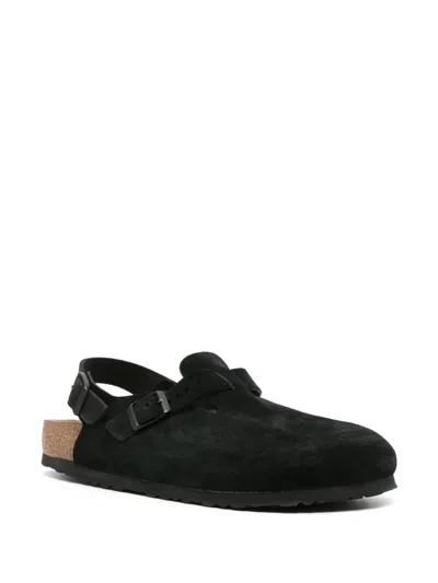 Birkenstock Tokio Unisex Suede Mules In Black