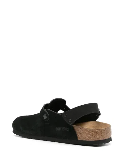 Birkenstock Tokio Unisex Suede Mules In Black