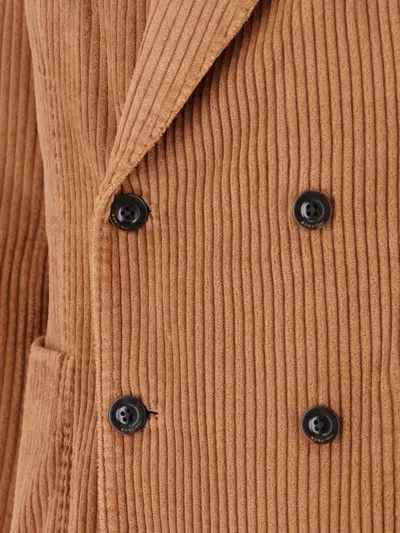 Boglioli Terracotta Brown Double-breasted Jacket In Brown