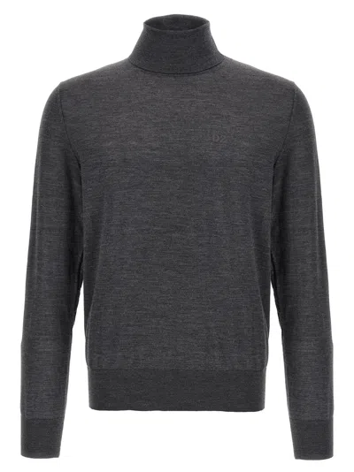 Dsquared2 D2 Turtleneck Sweater In Gray