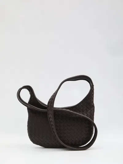 Bottega Veneta Men Intrecciato Crossbody Small In Brown