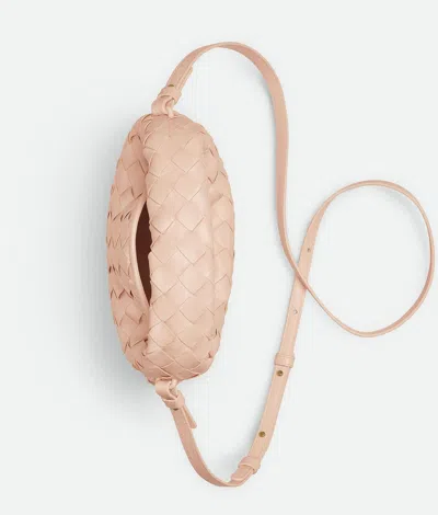 Bottega Veneta Mini Hop Intrecciato Leather Hobo Bag In Pink