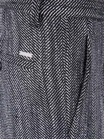 Dsquared2 Herringbone Relax Man Pant Clothing In White