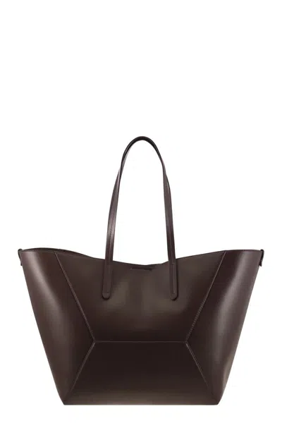 Brunello Cucinelli Bc Duo Bag In Calfskin With Jewellery