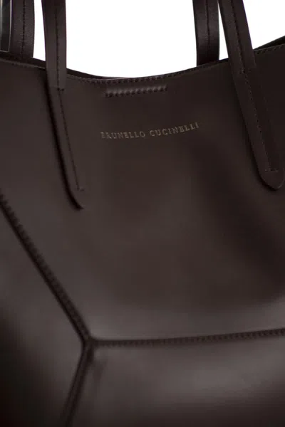 Brunello Cucinelli Bc Duo Bag In Calfskin With Jewellery