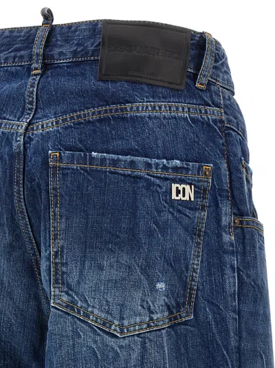 Dsquared2 X Better Double Wrap Stonewash Jeans In Blue