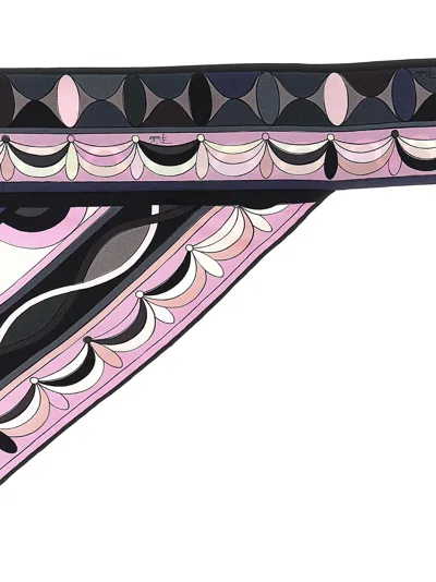 Pucci Graphic Lightweight Rectangular Scarf Design In Multi