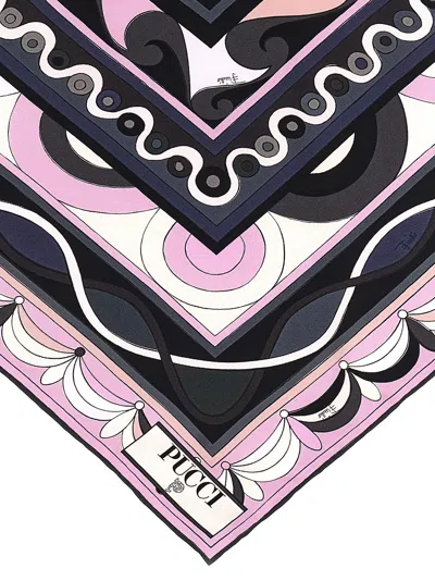 Pucci Graphic Lightweight Rectangular Scarf Design In Multi