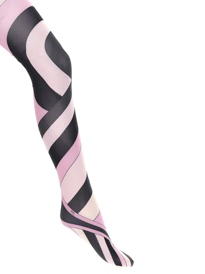 Pucci Emilio  Women Patterned Printed Tights In Purple