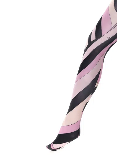 Pucci Emilio  Women Patterned Printed Tights In Purple