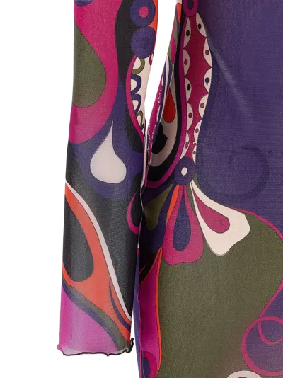 Pucci Multicolor Printed Maxi Dress In Multi