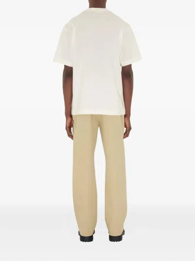 Burberry Cotton T-shirt With Cross Stitch Ekd In White