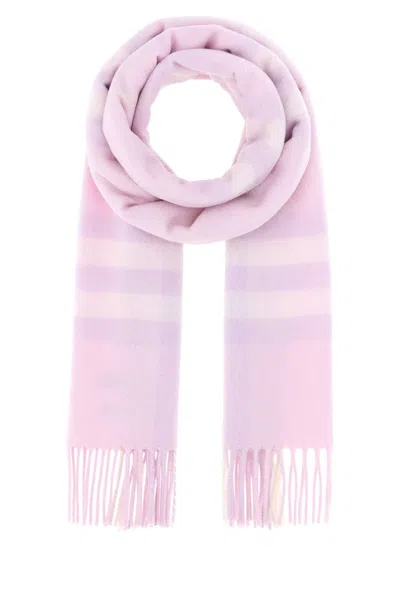Burberry Embroidered Cashmere Scarf In Pink