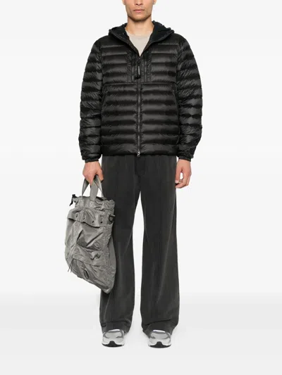 C.p. Company C.p.company D.d. Shell Goggle Down Jacket In Black