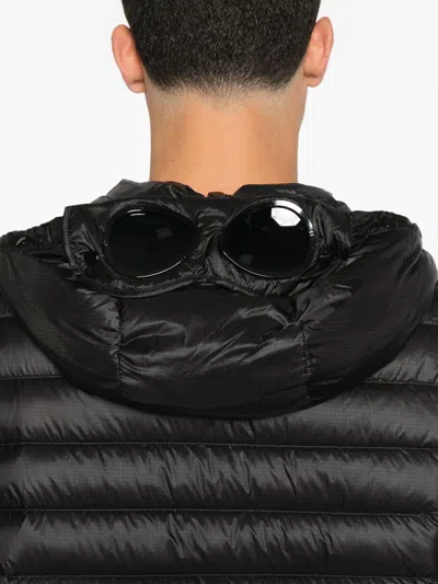 C.p. Company C.p.company D.d. Shell Goggle Down Jacket In Black