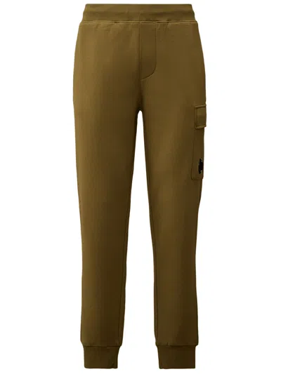 C.p. Company C.p.company Diagonal Raised Fleece Lens Sweatpants In Green