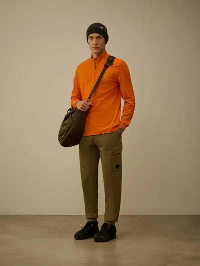 C.p. Company C.p.company Diagonal Raised Fleece Lens Sweatpants In Green