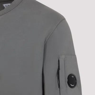 C.p. Company Grey Sweatshirt With Distinctive Arm Pocket In Gray