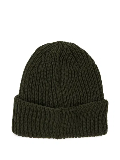 C.p. Company C.p.company Extrafine Merino Wool Goggle Beanie In Green