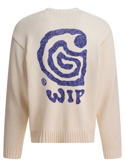 Carhartt Beige Logo Embroidered Sweater In Neutral