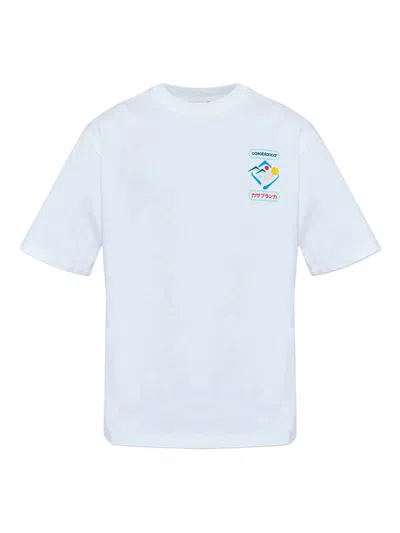 Casablanca Men Graphic Print T-shirt In Blue