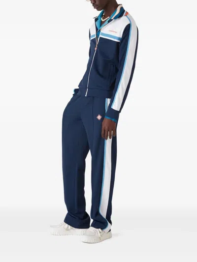 Casablanca Pique Truck Jacket In Blue