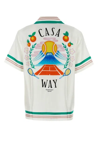 Casablanca Shirt In White Silk
