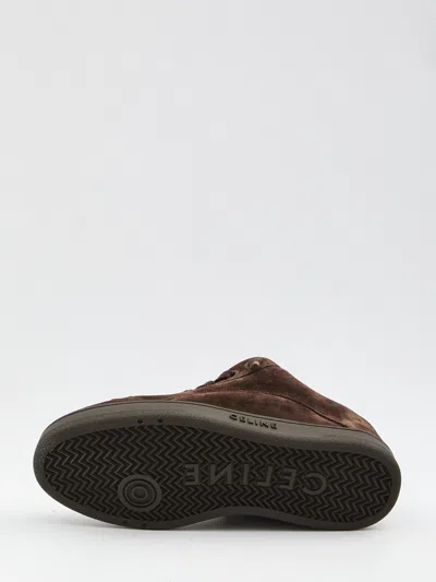 Celine Low Top Skate Sneakers In Brown