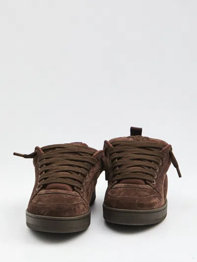 Celine Low Top Skate Sneakers In Brown