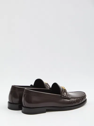 Celine Triomphe Luco Loafer In Brown