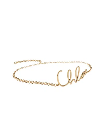 Chloé Metal Chain Belt In Gold