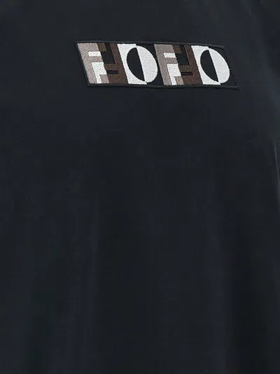 Fendi Optical Design Crew Neck T-shirt In Black