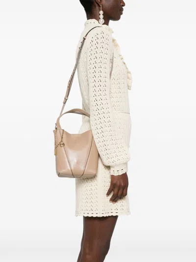 Chloé Cappuccino Leather Small Spin Shopping Bag