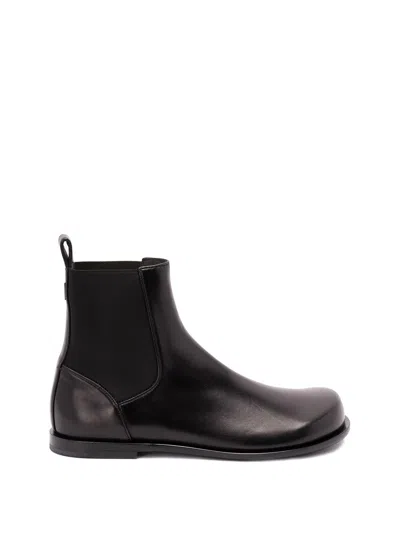 Fendi Ff Squared Chelsea Boots In Nappa Leather Shoes In Black