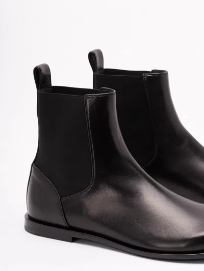Fendi Ff Squared Chelsea Boots In Nappa Leather Shoes In Black