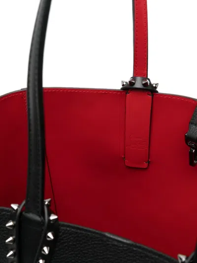 Christian Louboutin Cabata Shoulder Bag In Leather With Studs Detail On The Front In Black