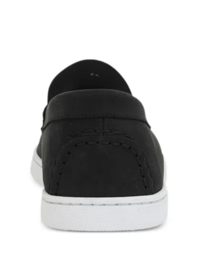 Christian Louboutin Loafers With Contrast Sole And Stitching Accents In Black