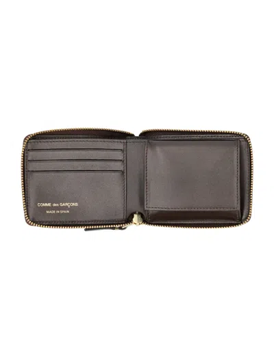 Comme Des Garçons Wallet Small Zip Around Wallet In Gray