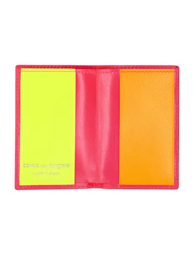 Comme Des Garçons Wallet Super Fluo Bifold Cardholder In Red