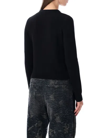 Diesel M-areesa Slim Cut-out Logo Sweater In Black