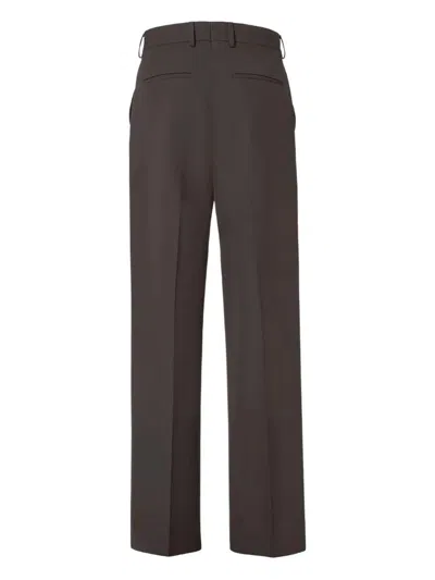 Fendi Tailored Trousers With Back Pockets And Belt Loops In Brown