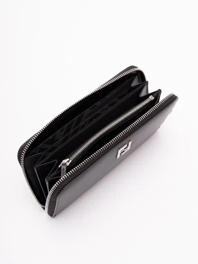 Fendi Men Zip Around Wallet In Multi